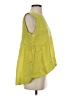 Chaps 100% Linen Green Sleeveless Blouse Size S - photo 4