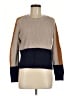 Pinque Color Block Tan Pullover Sweater Size M - photo 1