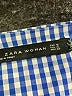 Zara Checkered-gingham Blue Short Sleeve Blouse Size XL - photo 7