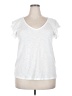 LC Lauren Conrad White Short Sleeve Top Size XXL - photo 1