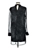 Paper Crane 100% Polyester Stars Black Cocktail Dress Size M - photo 2