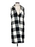 TCEC 100% Polyester Checkered-gingham Gray Ivory Casual Dress Size S - photo 1