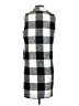 TCEC 100% Polyester Checkered-gingham Gray Ivory Casual Dress Size S - photo 2