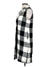TCEC 100% Polyester Checkered-gingham Gray Ivory Casual Dress Size S - photo 5