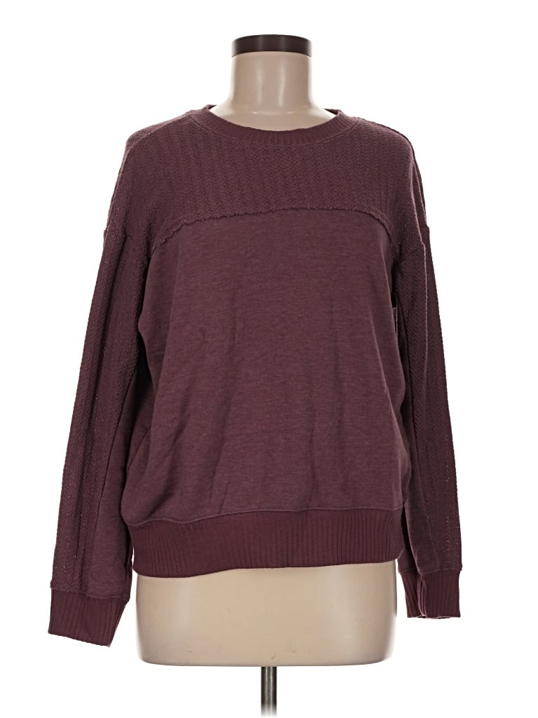 Pre-owned Maurices Pullover Sweater In Burgundy