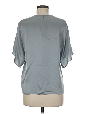 Vince. Short Sleeve Silk Top (view 2)