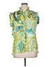 Agora 100% Polyester Green Short Sleeve Blouse Size XL - photo 1
