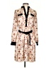 Ann Taylor 100% Polyester Print Tan Casual Dress Size 2 - photo 1