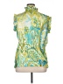 Agora 100% Polyester Green Short Sleeve Blouse Size XL - photo 2