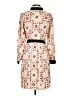 Ann Taylor 100% Polyester Print Tan Casual Dress Size 2 - photo 2