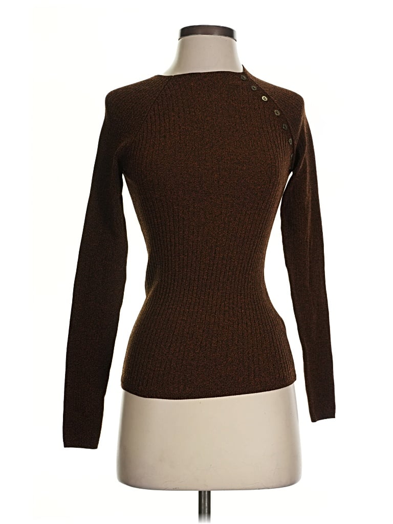 Pre-owned Topshop Long Sleeve T-shirt In Brown