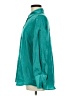 Zara Solid Teal Long Sleeve Blouse Size M - photo 5