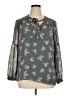 DR2 100% Polyester Teal 3/4 Sleeve Blouse Size XL - photo 1