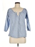 J.Crew Blue 3/4 Sleeve Blouse Size M - photo 1