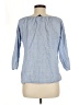 J.Crew Blue 3/4 Sleeve Blouse Size M - photo 2