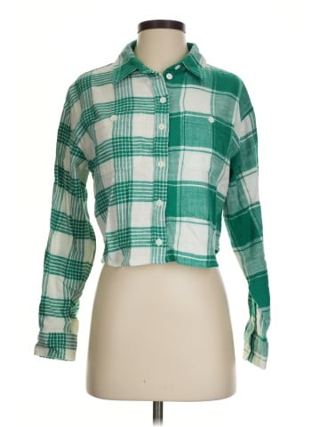 American Eagle Outfitters Long Sleeve Button-Down Shirt (view 1)
