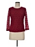 Rafaella Burgundy 3/4 Sleeve Top Size M - photo 1