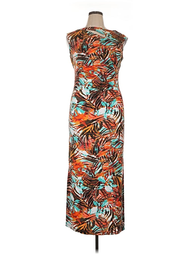 Pre-owned Connected Apparel Cocktail Dress In Orange
