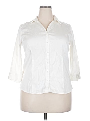 Dana Buchman 3/4 Sleeve Button-Down Shirt (view 1)