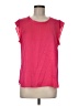 DKNY 100% Polyester Pink Short Sleeve Top Size M - photo 1