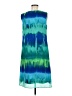 NY Collection 100% Polyester Tie-dye Blue Casual Dress Size M - photo 2