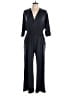 Thanth Solid Black Blue Jumpsuit Size L - photo 1
