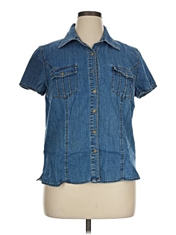 Faded Glory Short Sleeve Button-Down Shirt (view 1)