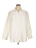 Flax 100% Linen Ivory Long Sleeve Button-Down Shirt Size 14 (L) - photo 1