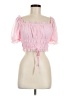 Shein 100% Polyester Pink Short Sleeve Blouse Size 6 - photo 1