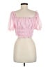 Shein 100% Polyester Pink Short Sleeve Blouse Size 6 - photo 2