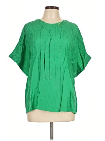 Goodbye Folk Short Sleeve Silk Top (view 1)