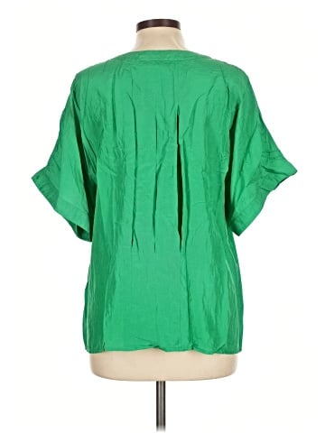 Goodbye Folk Short Sleeve Silk Top (view 2)
