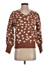 Mi ami 100% Acrylic Polka Dots Brown Pullover Sweater Size XS - photo 1