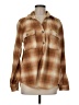 Billabong 100% Polyester Plaid Brown Long Sleeve Blouse Size M - photo 1
