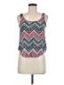 Pink Rose Blue Sleeveless Blouse Size M - photo 1