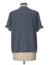 CeCe Polka Dots Blue Short Sleeve Blouse Size L - photo 2