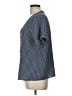 CeCe Polka Dots Blue Short Sleeve Blouse Size L - photo 5