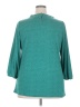 Adrianna Papell Teal 3/4 Sleeve Blouse Size 1X - photo 2