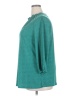Adrianna Papell Teal 3/4 Sleeve Blouse Size 1X - photo 5