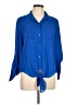 Chaus 100% Polyester Blue 3/4 Sleeve Blouse Size L - photo 1