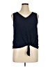 Green Envelope Blue Sleeveless Blouse Size XL - photo 1