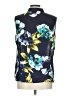 Tahari Floral Blue Sleeveless Blouse Size L - photo 2