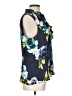 Tahari Floral Blue Sleeveless Blouse Size L - photo 4