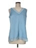 Etcetera 100% Silk Blue Sleeveless Silk Top Size 8 - photo 1