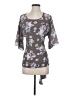 West Kei 100% Polyester Gray Short Sleeve Blouse Size S - photo 1