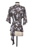 West Kei 100% Polyester Gray Short Sleeve Blouse Size S - photo 2