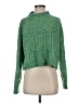 Central Park West Tweed Green Turtleneck Sweater Size S - photo 1