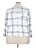 Universal Thread 100% Cotton Plaid Ivory Long Sleeve Button-Down Shirt Size XXL - photo 1