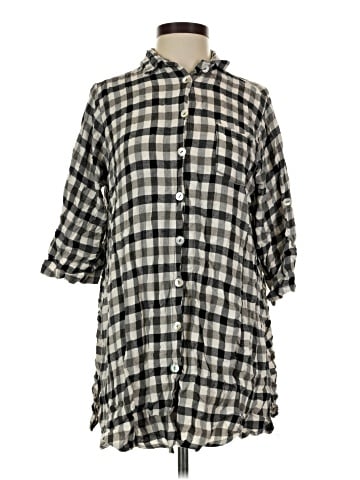 MADE IN ITALY 3/4 Sleeve Button-Down Shirt (view 1)