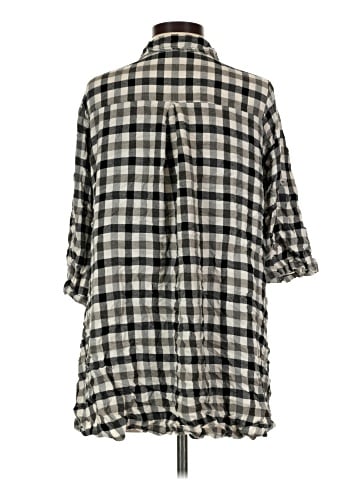 MADE IN ITALY 3/4 Sleeve Button-Down Shirt (view 2)